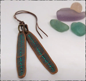 Unique handmade copper earrings by SaltyCwgrl Creations