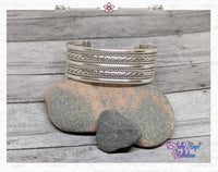 Vintage Navajo Signed Tahe Sterling Silver Wide Cuff Bracelet