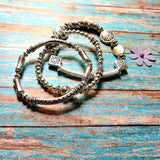 Silver Bali Style Boho Stretch Bracelet - SaltyCwgrl Creations