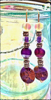 Handmade Jasper, Banded Agate & Bali Bead Earrings - SaltyCwgrl Creations