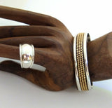 ***SOLD*** Tahe Vintage Navajo Sterling and 12K Gold Cuff - SaltyCwgrl Creations