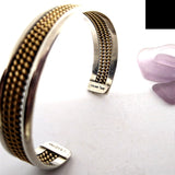 ***SOLD*** Tahe Vintage Navajo Sterling and 12K Gold Cuff - SaltyCwgrl Creations