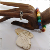7 Color Chakra & Mala Bead Stretch Bracelet - SaltyCwgrl Creations
