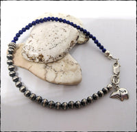 Lapis Lazuli & Navajo Pearl Bracelet - SaltyCwgrl Creations