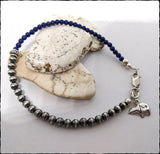 Lapis Lazuli & Navajo Pearl Bracelet - SaltyCwgrl Creations