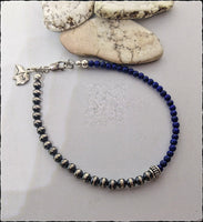 Lapis Lazuli & Navajo Pearl Bracelet - SaltyCwgrl Creations