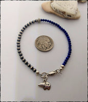 Lapis Lazuli & Navajo Pearl Bracelet - SaltyCwgrl Creations