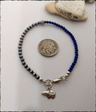 Lapis Lazuli & Navajo Pearl Bracelet - SaltyCwgrl Creations