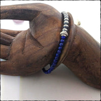 Lapis Lazuli & Navajo Pearl Bracelet - SaltyCwgrl Creations