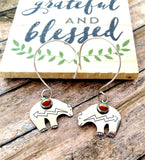 Sterling & Stone Zuni Bear Earrings - SaltyCwgrl Creations