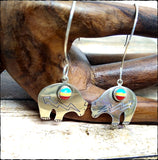 Sterling & Stone Zuni Bear Earrings - SaltyCwgrl Creations