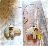 Sterling & Stone Zuni Bear Earrings - SaltyCwgrl Creations