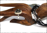 Boho Silver & Leather Layered Bracelet - SaltyCwgrl Creations