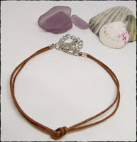 Boho Beach Surf Girl Shell & Hemp Cord Anklet - SaltyCwgrl Creations