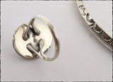 Turquoise & Sterling Navajo Shadow Box Ring - SaltyCwgrl Creations