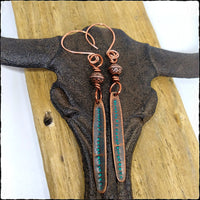 Boho Handmade Copper and Patina Earrings - SaltyCwgrl Creations