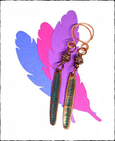 Boho Handmade Copper and Patina Earrings - SaltyCwgrl Creations