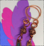 Boho Handmade Copper and Patina Earrings - SaltyCwgrl Creations