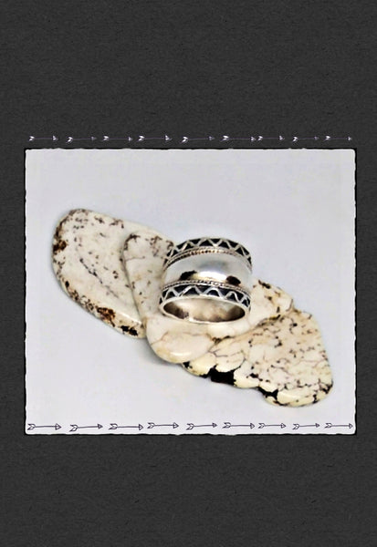 Vintage Sterling Cigar Band Ring - SaltyCwgrl Creations