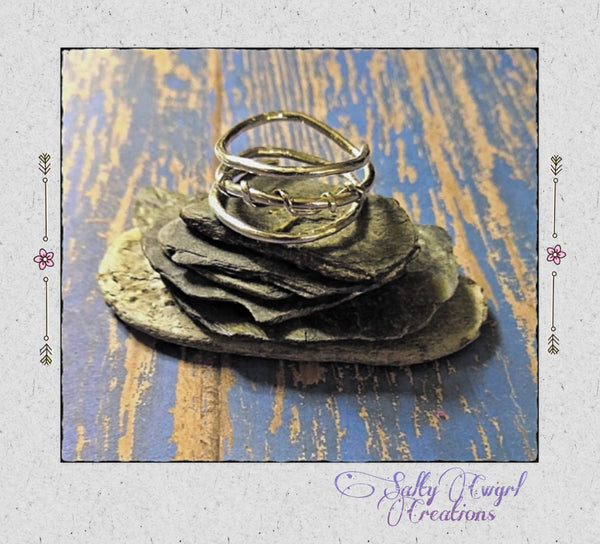 Custom Made Sterling Silver Wrap Ring - SaltyCwgrl Creations