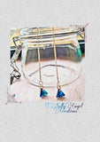 Swarovski Bermuda Blue Chrystal Sterling Silver Threader Earrings - SaltyCwgrl Creations