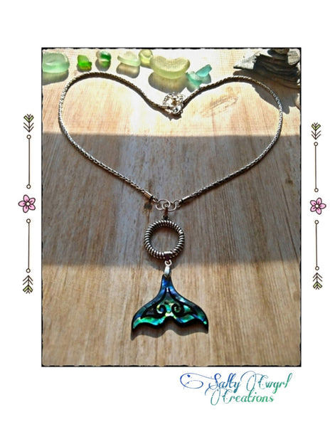 Abalone Mermaid Fin Necklace - SaltyCwgrl Creations