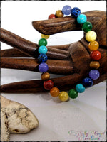 7 Color Chakra & Mala Bead Stretch Bracelet - SaltyCwgrl Creations