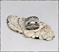 Vintage Sterling Cigar Band Ring - SaltyCwgrl Creations