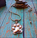 I Love My Pet Paw Print Pendant Necklace - SaltyCwgrl Creations