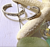 Silver Lattice Cutout Hoop Earrings - SaltyCwgrl Creations