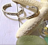 Silver Lattice Cutout Hoop Earrings - SaltyCwgrl Creations