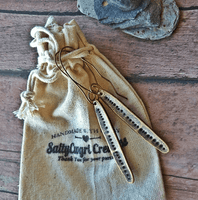 Rustic Antique Brass Stippled Leaf Earrings - SaltyCwgrl Creations