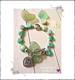Chunky Brazilian Amazonite Lotus Toggle Bracelet - SaltyCwgrl Creations