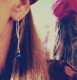 Swarovski Bermuda Blue Chrystal Sterling Silver Threader Earrings - SaltyCwgrl Creations