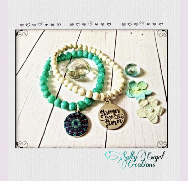 Good Vibes Bead & Charm Bracelets - SaltyCwgrl Creations