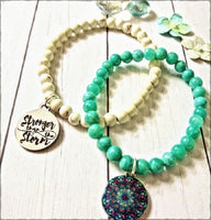 Good Vibes Bead & Charm Bracelets - SaltyCwgrl Creations