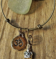 Good Vibes Om Buddha Yoga Bracelet - SaltyCwgrl Creations