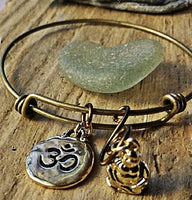 Good Vibes Om Buddha Yoga Bracelet - SaltyCwgrl Creations
