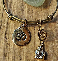 Good Vibes Om Buddha Yoga Bracelet - SaltyCwgrl Creations