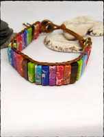 Boho Multi Stone Chakra Yoga Bracelet - SaltyCwgrl Creations