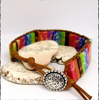 Boho Multi Stone Chakra Yoga Bracelet - SaltyCwgrl Creations