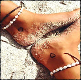 Boho Beach Surf Girl Shell & Hemp Cord Anklet - SaltyCwgrl Creations