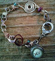 Boho Beautiful Mess Unique Wire Bracelet - SaltyCwgrl Creations