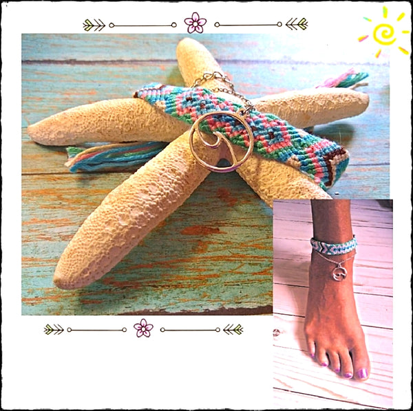 Nauti Boho Two Piece Ankle Bracelet - SaltyCwgrl Creations